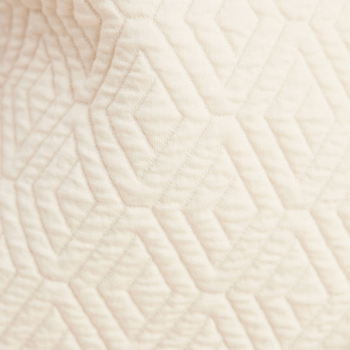 Gilet sans manches matelassé ecru femme