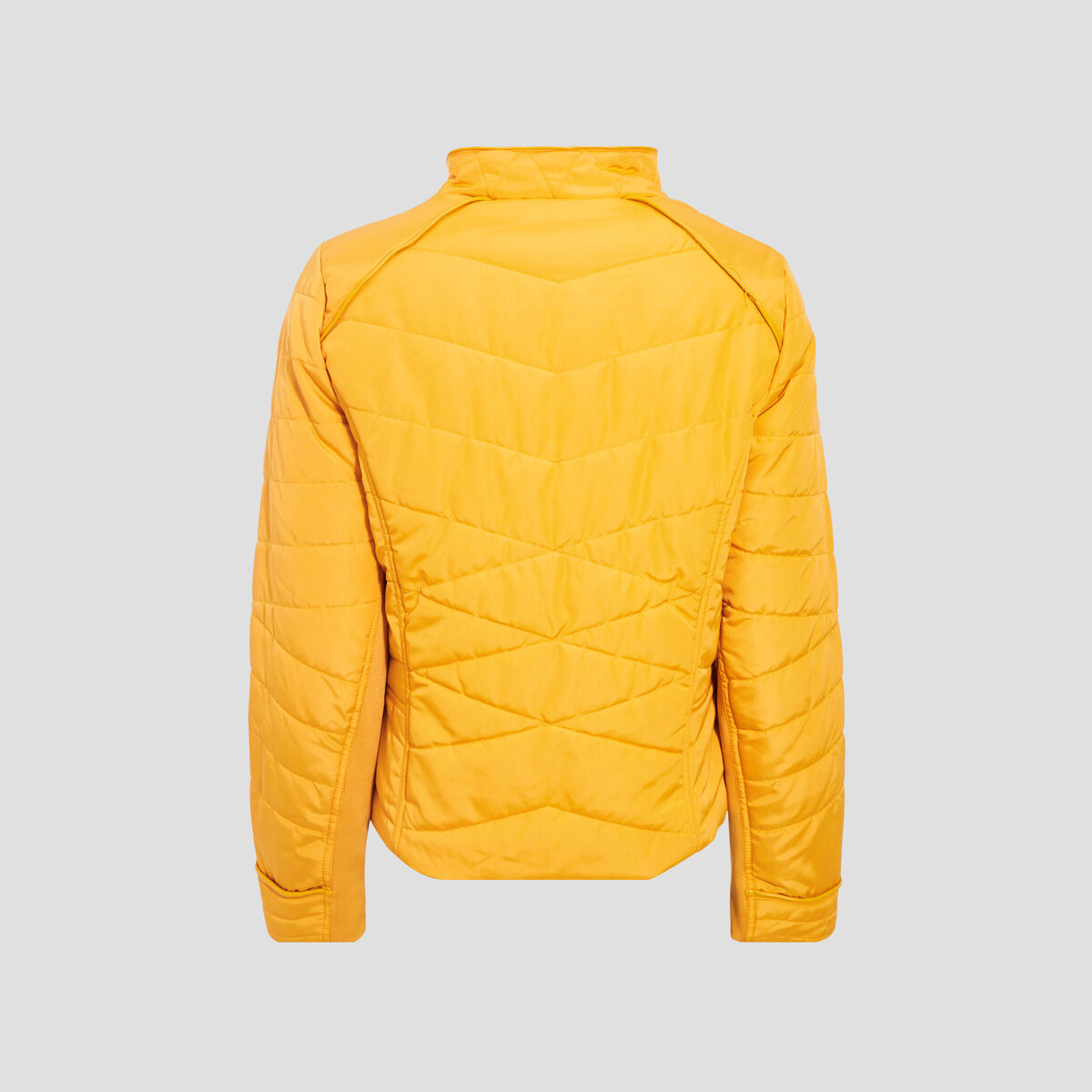 Doudoune droite jaune or femme
