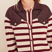 Gilet manches longues bordeaux femme