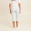 Pantalon jogpant 7/8ème en coton denim bleach femme