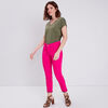 Pantalon reversible confortable rose fushia femme