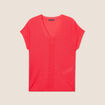 Pull à manches courtes rouge femme