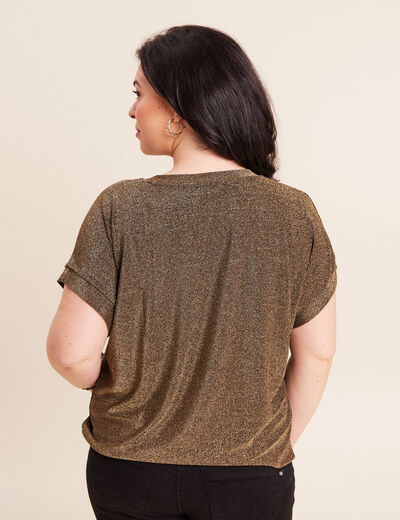 T-shirt manches courtes camel femme