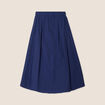 Jupe longue évasée bleu foncé femme