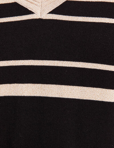 Pull manches longues noir femme