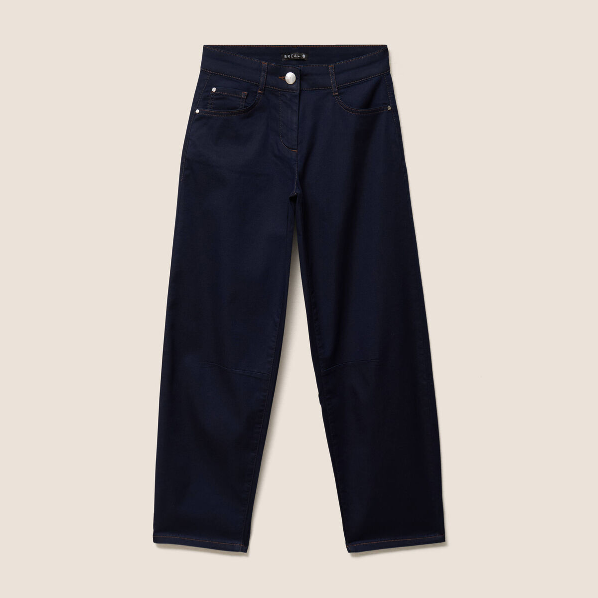 Pantalon magique Le L&eacute;ger coupe barrel denim brut femme