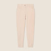 Pantalon carotte 7/8&egrave;me beige femme