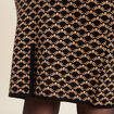 Jupe tricot ajustée noir femme