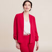 Veste droite fluide rose cerise femme