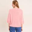 Pull manches coudes rose femme