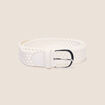 Ceinture tress&eacute;e m&eacute;taliss&eacute;e ecru femme