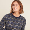 T-shirt manches longues bleu femme