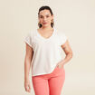 T-shirt manches courtes ecru femme