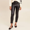 Legging 7/8&egrave;me similicuir noir femme