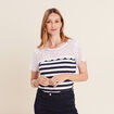 T-shirt manches courtes bleu foncé femme