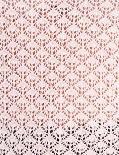 Pull col rond manches longues rose clair femme