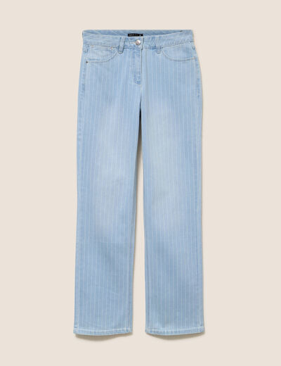 Jean coupe droite taille standard blanc femme