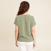Blouse fluide manches courtes vert clair femme