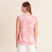 D&eacute;bardeur d&eacute;tails de volants orange corail femme