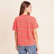 T-shirt col rond manches courtes rose femme