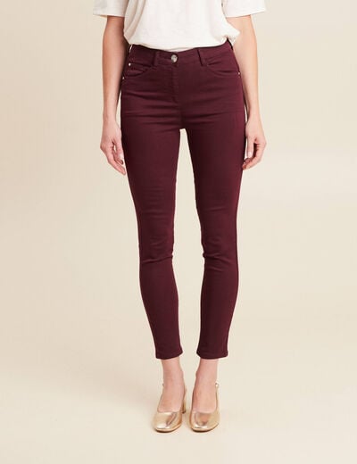 Pantalon magique Le L&eacute;ger coupe ajust&eacute;e bordeaux femme