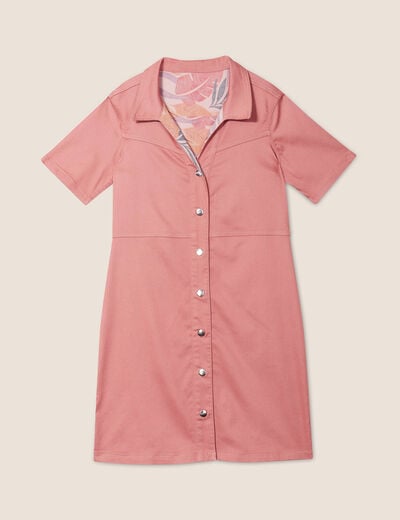 Robe moulante réversible orange corail femme