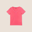 T-shirt manches courtes rose framboise femme
