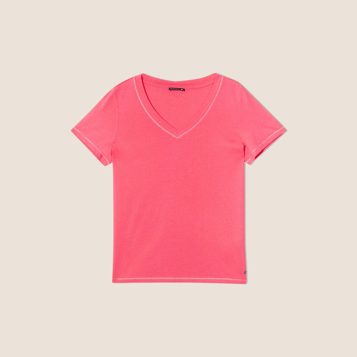 T-shirt manches courtes rose framboise femme