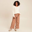 Pull col tunisien ivoire femme