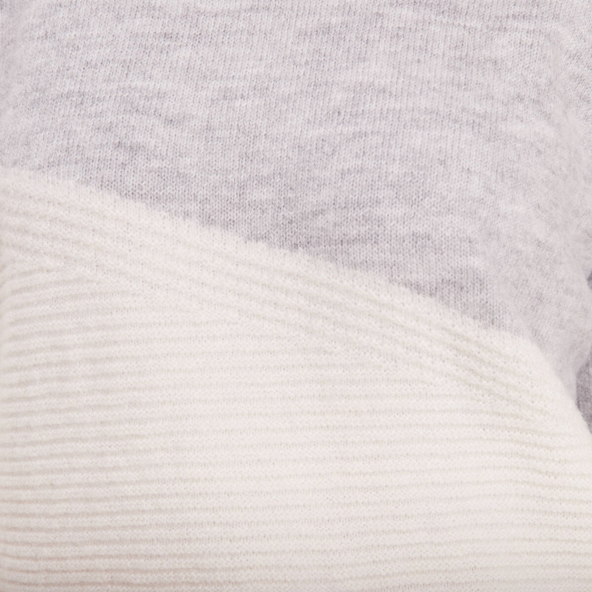Pull manches longues gris femme