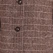 Manteau col montant doubl&eacute; marron femme