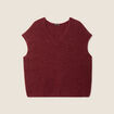 Pull sans manches bordeaux femme