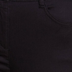 Pantalon léger taille haute 7/8ème noir femme