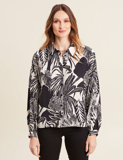 Chemise manches longues blanc femme