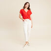 T-shirt manches courtes orange foncé femme
