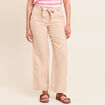 Pantalon coupe large en lin sable femme