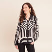 Chemise ample manches longues fluide blanc femme