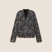 Veste droite r&eacute;versible noir femme