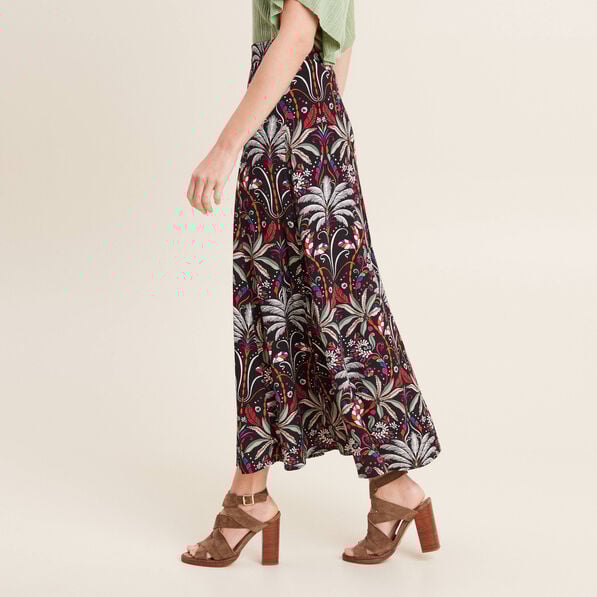 jupe longue evasee noir femme Jupe longue évasée noir femme