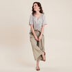 Blouse manches courtes vert kaki femme