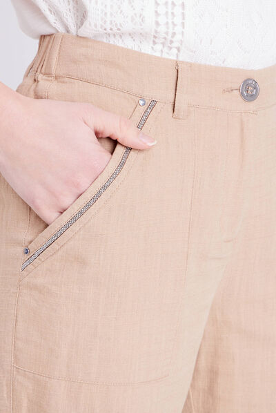 Pantalon flou sable femme
