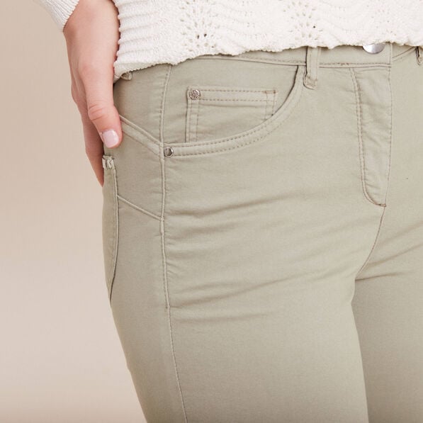 pantalon leger taille standard long vert clair femme Pantalon léger taille standard long vert clair femme