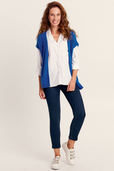 Gilet sans manches bleu electrique femme