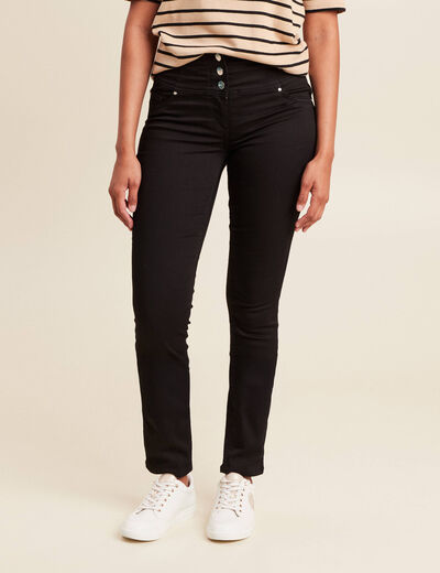 Pantalon magique Le Gainant ajust&eacute; denim noir femme