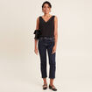 Jean droit 7/8ème denim brut femme