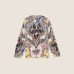 Blouse manches longues bleu femme
