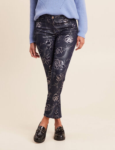 Pantalon magique Le L&eacute;ger enduit bleu femme