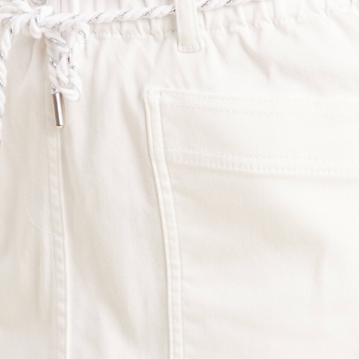 Jupe droite réversible blanc femme