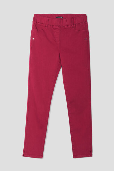 Tregging taille standard rouge foncé femme