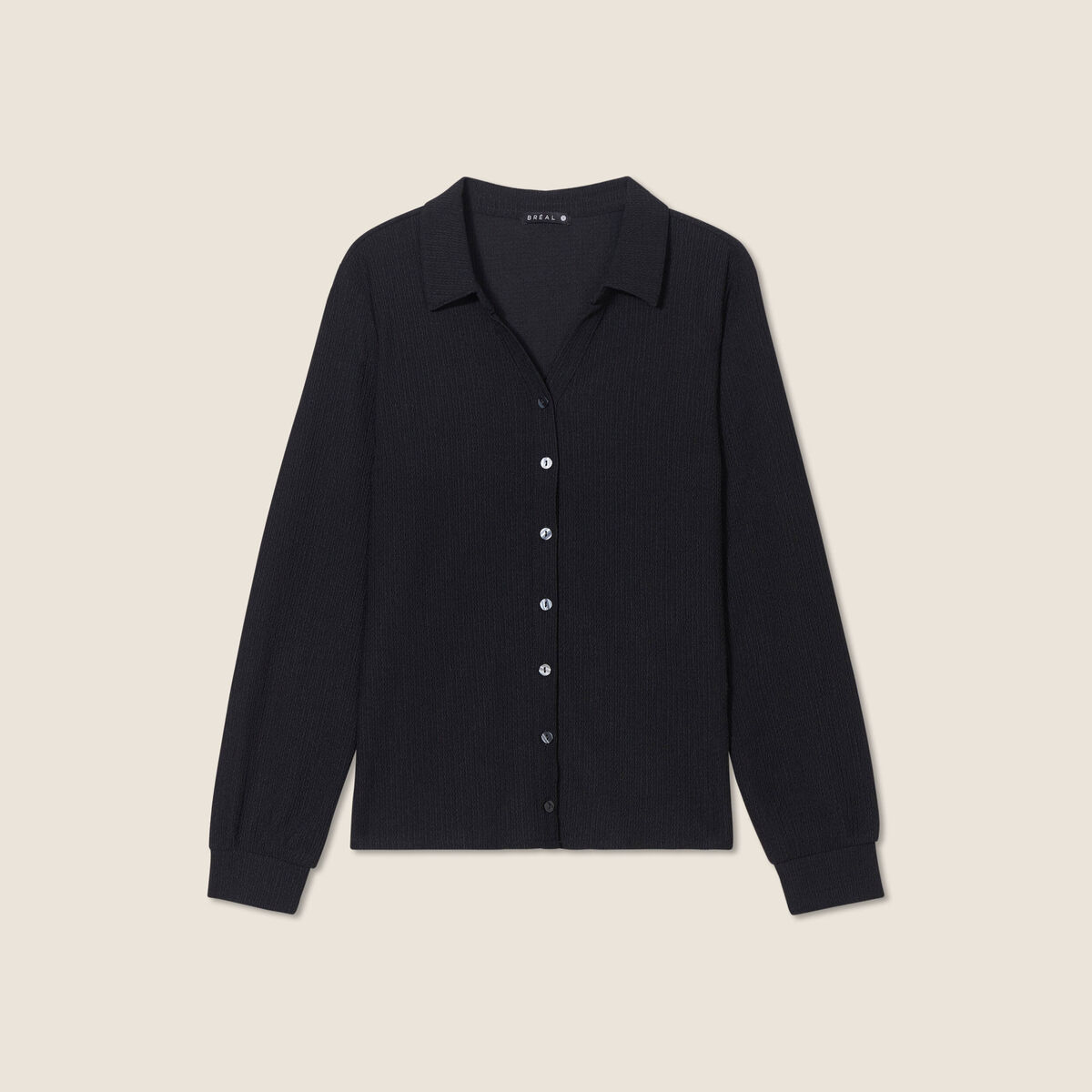 Blouse manches longues noir femme